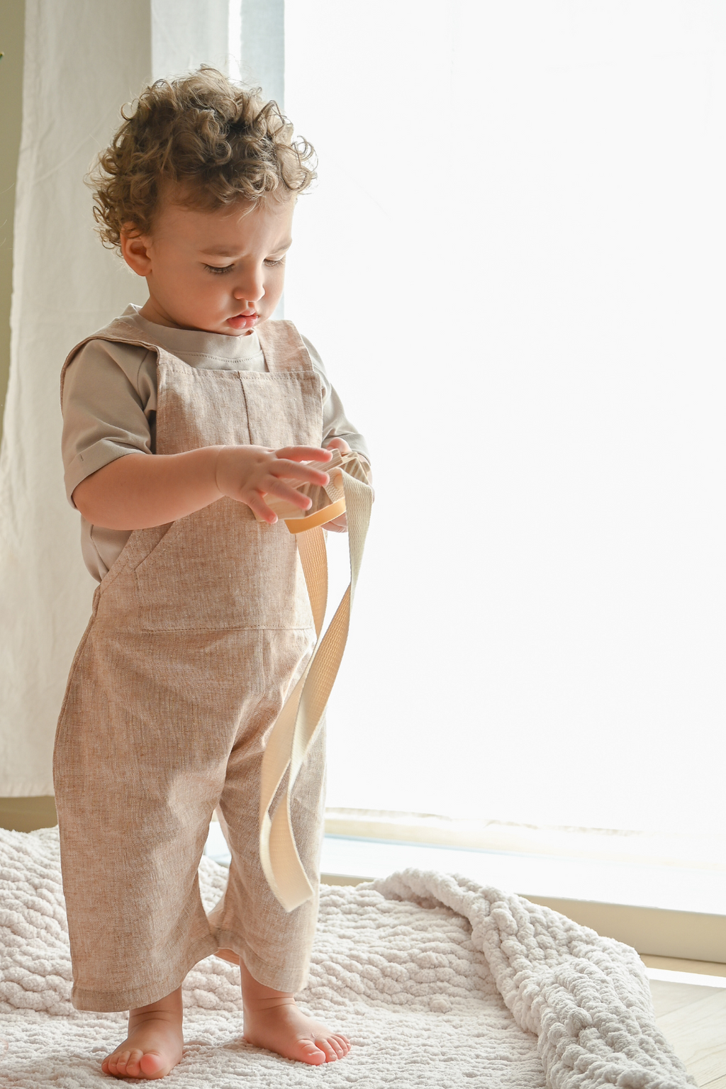Linen Overalls | Cappuccino