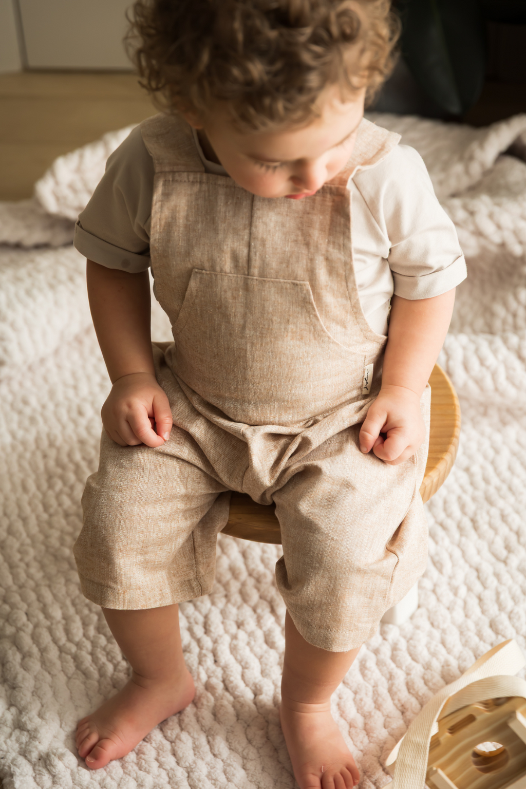 Linen Overalls | Cappuccino