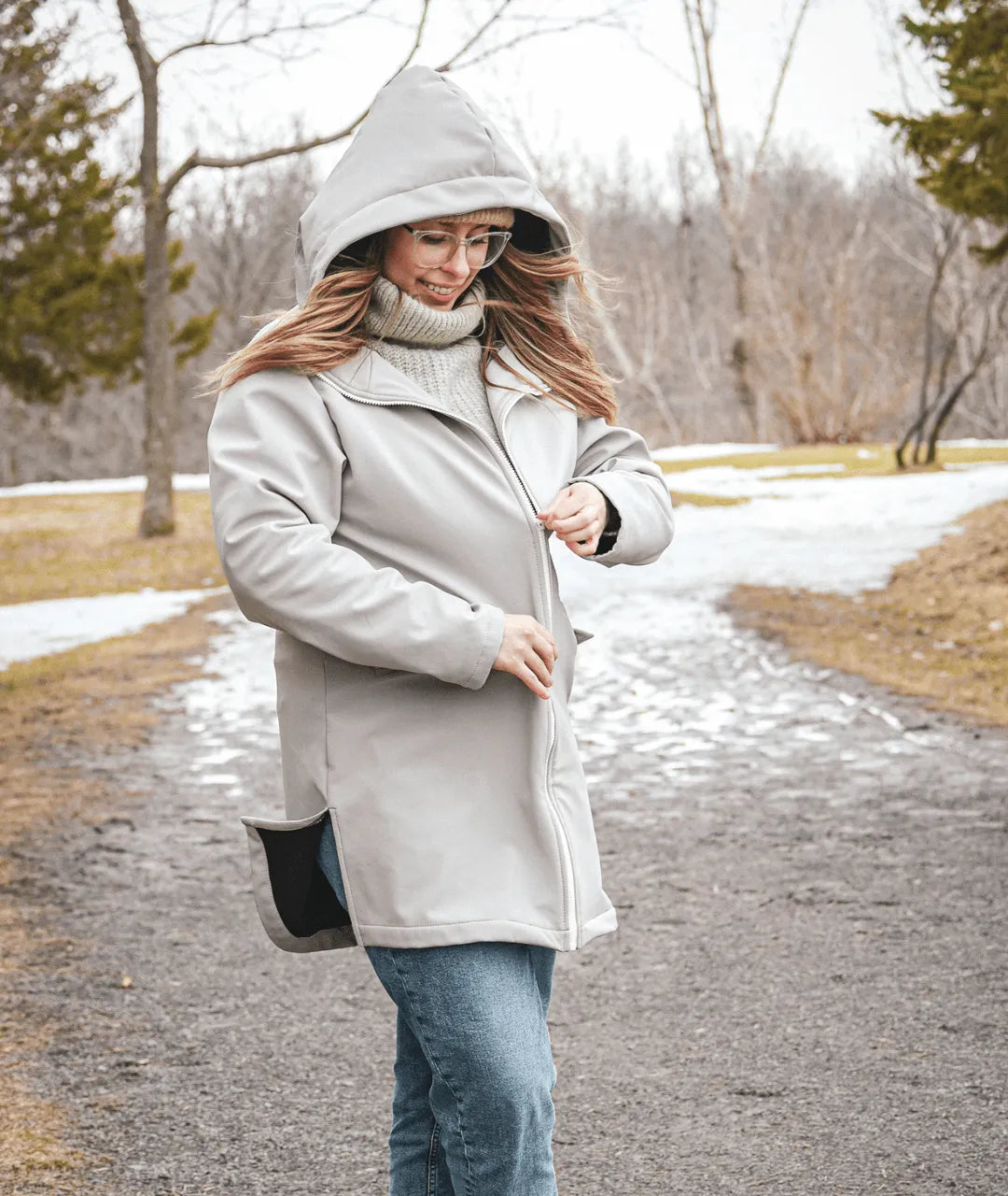 Mid-season coat with extender | Raincoat