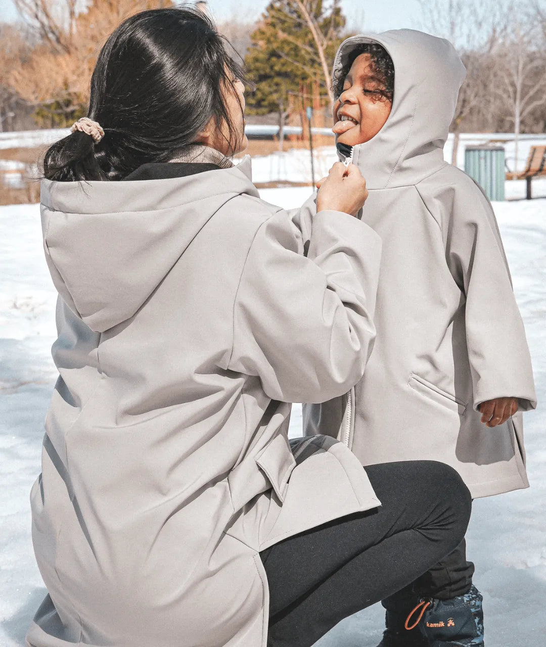 Mid-season coat with extender | Raincoat